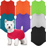 Vibrant Summer Dog T-Shirt Set - 8 Soft & Breathable Colors for Your Puppy - Size S