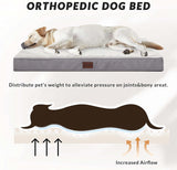 "Waterproof Orthopedic XL Dog Bed for Extra Large Dogs with Removable Cover"