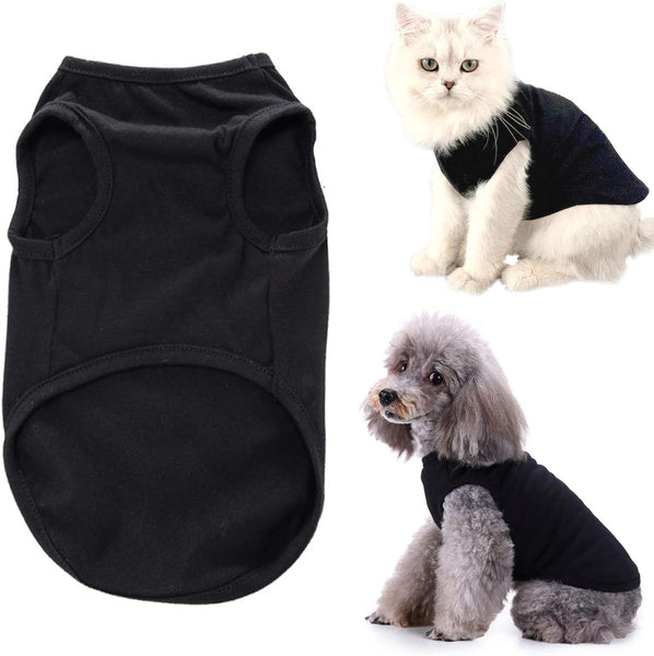 Comfortable Summer Dog or Cat T-Shirts for Small and Medium Dogs, Cotton Beach Apparel, Soft Vest Clothing 