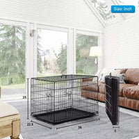 Dog Cage with Plastic Tray             