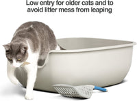 Betterbox Non-Stick Large Litter Box - Easy Clean, Pet Safe, Open Top Design, Durable ABS Plastic