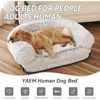 Extra-Large Foldable Plush Dog Bed.  Washable Comfort for Large Dogs