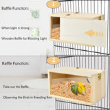  Wood Bird Breeding House for Parakeet, Lovebirds, Budgies, Conures, Parrots  and Cockatiel Nesting Box       