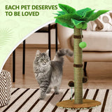 "Cactus Cat Scratching Post with Sisal Rope and Teaser Ball for Kittens and Cats"