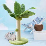 "Cactus Cat Scratching Post with Sisal Rope and Teaser Ball for Kittens and Cats"