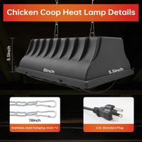 Ultimate Chicken Coop Heater - 250W with 2 Extra Lamps 🐣