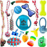 18-Piece Dog Chew and Rope Toy Set for Puppies by Pacific Pups