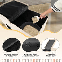 Cat Litter Box Enclosure Hidden Furniture with Urine Proof Litter Mat