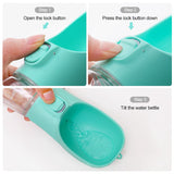 Portable Pet Water Bottle for Dogs - Travel-Friendly Drinking Bowl for Small and Large Breeds