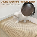 Waterproof Double Layer Pet Litter Mat with Nonslip Bottom - 90x60CM