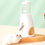 Small Animal Plastic Water Bottle with Stand Holder 2.7 Oz No Drip Waterer for Hamster, Guinea Pig and Rabbit for Glass Tank