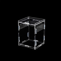 Acrylic Reptile Breeding Box with Magnetic Closure and 360 Degree Visibility