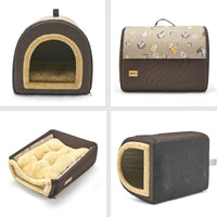 Cozy 2-in-1 Small Dog House for Small to Medium Dogs