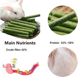 Organic Bunny Chew Stick Rabbit Toy Treat - 140g, 4-in-1 Molar Snack for Small Animals