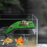 "Grassy Turtle Basking Platform - Perfect for Small Reptiles and Frogs (Medium)"