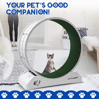 Revolutionary Cat Treadmill Wheel - Keep Your Kitty Active and Healthy with Carpeted Runway Fun!