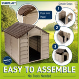 Augie Plastic Portable Dog House