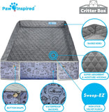 Washable Cage Liner with Raised Sides, Fleece Bedding, Waterproof Bottom, and Edge-Protected Pee Pads for Small Animals