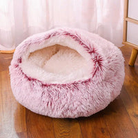 Cozy Plush Pet Bed: Perfect Retreat for Cats and Dogs - Non-Slip Bottom, Easy to Clean