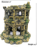 European Castle Aquarium Decorations - Ancient Roman Column Ruins Fish Tank Hideout Rocks