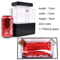 1.5L Mini Betta Fish Tank - Desktop Aquascaping with Water Filter, USB Air Pump, and LED Lighting