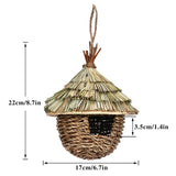 14Styles Birds Nest Bird Cage Natural Grass Egg Cage Bird House Outdoor Decorative Weaved Hanging Parrot Nest Houses Pet Bedroom