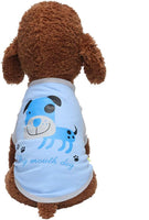 Stylish Summer & Fall Dog T-Shirts for Small Breeds - Adorable Cartoon Vests for Yorkies, Chihuahuas & Schnauzers!