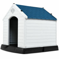 "Modern Plastic Dog House with Ventilation and Secure Fastening"