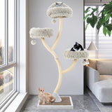 Deluxe 70-Inch Cat Tree Tower - 4 Levels of Fun with 3 Perches and Interactive Dangling Balls