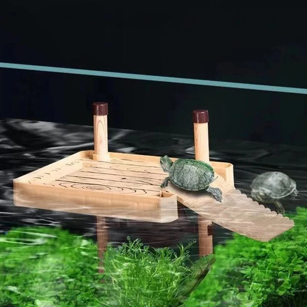 "Floating Turtle Drying Platform: Ideal for Brazilian Water Turtles and Aquariums"