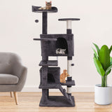 Multi-Level 55-Inch Cat Tree Tower Condo with Safety Features and Scratch Post