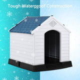 "Modern Plastic Dog House with Ventilation and Secure Fastening"