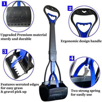 "Long Handle Dog Pooper Scooper - Efficient Waste Cleaning Tool for Dogs and Cats"