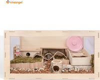 "Aspen Terrarium Haven for Small Pets - Spacious MDF Home (39.4 X 19.7 X 19.7 Inches, Burlywood)"