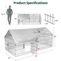 86''X40'' Large Waterproof Chicken Coop            