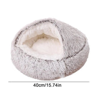 Cozy Plush Pet Bed: Perfect Retreat for Cats and Dogs - Non-Slip Bottom, Easy to Clean