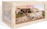 "Aspen Terrarium Haven for Small Pets - Spacious MDF Home (39.4 X 19.7 X 19.7 Inches, Burlywood)"