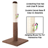 Cat Scratch Post with Hanging Toy