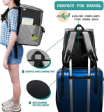 Travel-Friendly Dog Backpack: Airline Approved Pet Bag with Food Container, Collapsible Bowls & Diaper Supplies 