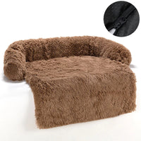 Luxurious Plush Pet Dog Sofa Bed: Cozy & Washable for Large Dogs