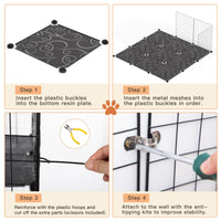 Extra Large DIY Cat Cage Playpen: Spacious Metal Wire Pet Kennel for Indoor Small Animals