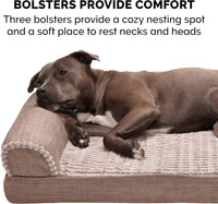 Luxury Cooling Gel Dog Bed with Removable Bolsters & Washable Cover     