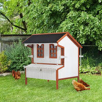 Large Wooden Chicken Coop with Nesting Box & Door 🐔