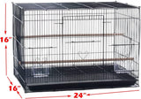 Lot of 6 Aviary Breeding Bird Finch Parakeet Finch Flight Cage 24" X 16" X 16"H (Black)