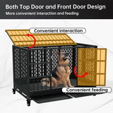 48 Inch Heavy Duty Dog Crate with Wheels.      