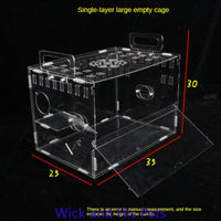 "Crystal Clear Luxury Hamster Villa Cage with Single Layer Foundation"