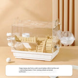 "Spacious Two-Floor Acrylic Hamster Cage – Perfect Nest for Golden Bear Honey Bags and Gliders!"