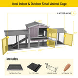 87.8'' Rabbit Guinea Pig Hutch Outdoor Home     