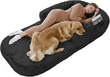 Extra-Large Foldable Plush Dog Bed.  Washable Comfort for Large Dogs