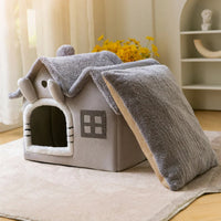 Cozy Foldable Pet House: 2-in-1 Cat Bed & Dog Kennel